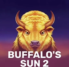 Crowngreen Buffalo’s Sun 2 slot with golden buffalo and sunset