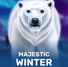 Crowngreen Majestic Winter slot featuring a polar bear and icy scenery